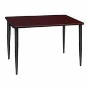 42 X 24 IN. TRAINING SEMINAR TABLE- MAHOGANY TOP, BLACK TAPERED LEGS <FONT COLOR=GREEN>-FREE SHIPPING-</FONT>