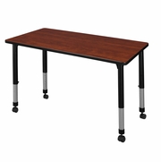 42 X 30 IN. HEIGHT ADJUSTABLE MOBILE CLASSROOM ACTIVITY TABLE- CHERRY <FONT COLOR=GREEN>-FREE SHIPPING-</FONT>