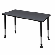 42 X 30 IN. HEIGHT ADJUSTABLE MOBILE CLASSROOM ACTIVITY TABLE- GREY <FONT COLOR=GREEN>-FREE SHIPPING-</FONT>