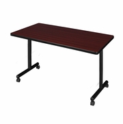 42 X 30 IN. MOBILE T-BASE TRAINING SEMINAR TABLE- MAHOGANY <FONT COLOR=GREEN>-FREE SHIPPING-</FONT>
