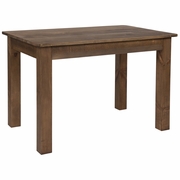 46" X 30" RECTANGULAR ANTIQUE RUSTIC SOLID PINE FARM DINING TABLE: <font color=green>FREE SHIPPING!</font>