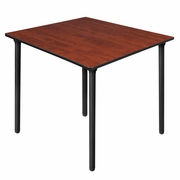 48 IN. LARGE SQUARE BREAKROOM TABLE- CHERRY TOP, BLACK FOLDING LEGS <FONT COLOR=GREEN>-FREE SHIPPING-</FONT>