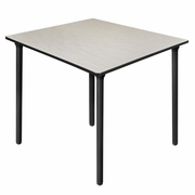48 IN. LARGE SQUARE BREAKROOM TABLE- MAPLE TOP, BLACK FOLDING LEGS <FONT COLOR=GREEN>-FREE SHIPPING-</FONT>