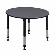 48 IN. ROUND HEIGHT ADJUSTABLE CLASSROOM ACTIVITY TABLE- GREY <FONT COLOR=GREEN>-FREE SHIPPING-</FONT>