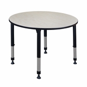 48 IN. ROUND HEIGHT ADJUSTABLE CLASSROOM ACTIVITY TABLE- MAPLE <FONT COLOR=GREEN>-FREE SHIPPING-</FONT>