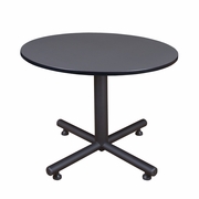 48 IN. ROUND X-BASE BREAKROOM TABLE- GREY <FONT COLOR=GREEN>-FREE SHIPPING-</FONT>