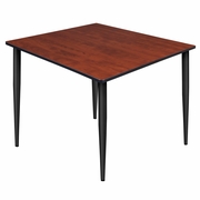48 IN. SQUARE BREAKROOM TABLE- CHERRY TOP, BLACK TAPERED LEGS <FONT COLOR=GREEN>-FREE SHIPPING-</FONT>