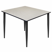 48 IN. SQUARE BREAKROOM TABLE- MAPLE TOP, BLACK TAPERED LEGS <FONT COLOR=GREEN>-FREE SHIPPING-</FONT>