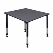 48 IN. SQUARE HEIGHT ADJUSTABLE CLASSROOM ACTIVITY TABLE- GREY <FONT COLOR=GREEN>-FREE SHIPPING-</FONT>