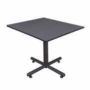 48 IN. SQUARE X-BASE BREAKROOM TABLE- GREY <FONT COLOR=GREEN>-FREE SHIPPING-</FONT>