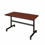 48" X 24" FLIP TOP MOBILE TRAINING TABLE- CHERRY. <font color=green>-FREE SHIPPING-</font>
