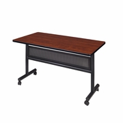 48" X 24" FLIP TOP MOBILE TRAINING TABLE WITH MODESTY- CHERRY. <font color=green>-FREE SHIPPING-</font>