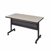 48" X 24" FLIP TOP MOBILE TRAINING TABLE WITH MODESTY- MAPLE. <font color=green>-FREE SHIPPING-</font>
