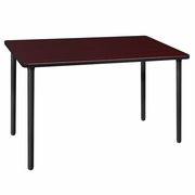 48 X 24 IN. FOLDING TRAINING SEMINAR TABLE- MAHOGANY TOP, BLACK LEGS <FONT COLOR=GREEN>-FREE SHIPPING-</FONT>