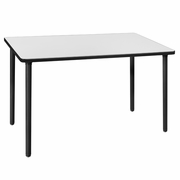 48 X 24 IN. FOLDING TRAINING SEMINAR TABLE- WHITE TOP, BLACK LEGS <FONT COLOR=GREEN>-FREE SHIPPING-</FONT>