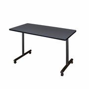 48 X 24 IN. MOBILE T-BASE TRAINING SEMINAR TABLE- GREY <FONT COLOR=GREEN>-FREE SHIPPING-</FONT>