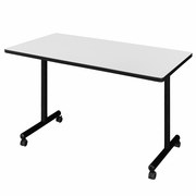 48 X 24 IN. MOBILE T-BASE TRAINING SEMINAR TABLE- WHITE <FONT COLOR=GREEN>-FREE SHIPPING-</FONT>