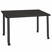 48 X 24 IN. MOBILE TRAINING SEMINAR TABLE- ASH GREY TOP, BLACK LEGS <FONT COLOR=GREEN>-FREE SHIPPING-</FONT>