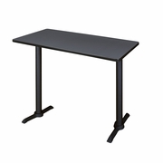 48 X 24 IN. STEEL T-BASE CAFE TRAINING SEMINAR TABLE- GREY <FONT COLOR=GREEN>-FREE SHIPPING-</FONT>