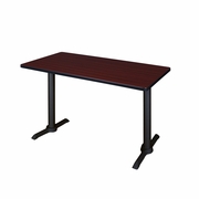 48 X 24 IN. STEEL T-BASE TRAINING SEMINAR TABLE- MAHOGANY <FONT COLOR=GREEN>-FREE SHIPPING-</FONT>