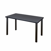48 X 24 IN. TRAINING SEMINAR TABLE- GREY TOP, BLACK LEGS <FONT COLOR=GREEN>-FREE SHIPPING-</FONT>