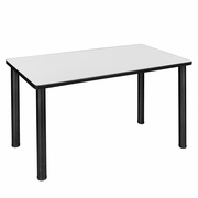 48 X 24 IN. TRAINING SEMINAR TABLE- WHITE TOP, BLACK LEGS <FONT COLOR=GREEN>-FREE SHIPPING-</FONT>