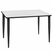 48 X 24 IN. TRAINING SEMINAR TABLE- WHITE TOP, BLACK TAPERED LEGS <FONT COLOR=GREEN>-FREE SHIPPING-</FONT>