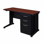 48 X 24 TEACHERS DESK WITH SINGLE PEDESTAL DRAWER UNIT- CHERRY <FONT COLOR=GREEN>-FREE SHIPPING-</FONT>