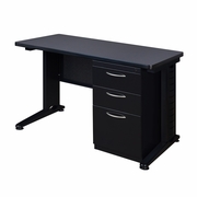 48 X 24 TEACHERS DESK WITH SINGLE PEDESTAL DRAWER UNIT- GREY <FONT COLOR=GREEN>-FREE SHIPPING-</FONT>