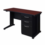 48 X 24 TEACHERS DESK WITH SINGLE PEDESTAL DRAWER UNIT- MAHOGANY <FONT COLOR=GREEN>-FREE SHIPPING-</FONT>