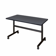 48" X 30" FLIP TOP MOBILE TRAINING TABLE- GREY. <font color=green>-FREE SHIPPING-</font>