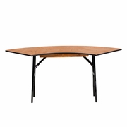 5.5 FT. X 2 FT. SERPENTINE WOOD FOLDING BANQUET TABLE <font color=green>FREE SHIPPING!</font>