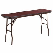 5-FOOT MAHOGANY MELAMINE LAMINATE FOLDING TRAINING TABLE <font color=green>FREE SHIPPING!</font>