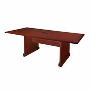 50% DISCOUNT WITH FREE SHIPPING -  8 FT. MAHOGANY  CONFERENCE TABLE WITH CHARGING PORT  - FREE SHIPPING.<br><font color=red>Temporarily Out of Stock</font>