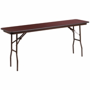 6-FOOT MAHOGANY MELAMINE LAMINATE FOLDING TRAINING TABLE: <font color=green>FREE SHIPPING!</font>