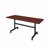 60" X 24" FLIP TOP MOBILE TRAINING TABLE- CHERRY. <font color=green>-FREE SHIPPING-</font>