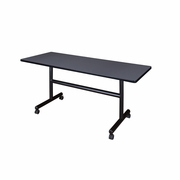 60" X 24" FLIP TOP MOBILE TRAINING TABLE- GREY. <font color=green>-FREE SHIPPING-</font>