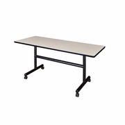 60" X 24" FLIP TOP MOBILE TRAINING TABLE- MAPLE. <font color=green>-FREE SHIPPING-</font>