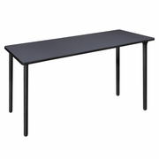 60 X 24 IN. FOLDING TRAINING SEMINAR TABLE- GREY TOP, BLACK LEGS <FONT COLOR=GREEN>-FREE SHIPPING-</FONT>