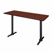 60 X 24 IN. STEEL T-BASE CAFE TRAINING SEMINAR TABLE- CHERRY <FONT COLOR=GREEN>-FREE SHIPPING-</FONT>