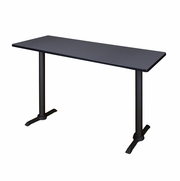 60 X 24 IN. STEEL T-BASE CAFE TRAINING SEMINAR TABLE- GREY <FONT COLOR=GREEN>-FREE SHIPPING-</FONT>