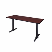 60 X 24 IN. STEEL T-BASE TRAINING SEMINAR TABLE- MAHOGANY <FONT COLOR=GREEN>-FREE SHIPPING-</FONT>