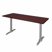 60" X 24" TRAINING TABLE- MAHOGANY/ GREY BASE <FONT COLOR=GREEN>-FREE SHIPPING-</FONT>