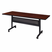 60" X 30" FLIP TOP MOBILE TRAINING TABLE WITH MODESTY- CHERRY. <font color=green>-FREE SHIPPING-</font>