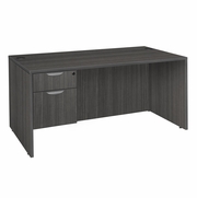 60 X 30 IN. EXECUTIVE DESK WITH SINGLE PEDESTAL DRAWER UNIT- ASH GREY <FONT COLOR=GREEN>-FREE SHIPPING-</FONT>