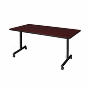 60 X 30 IN. MOBILE T-BASE TRAINING SEMINAR TABLE- MAHOGANY <FONT COLOR=GREEN>-FREE SHIPPING-</FONT>