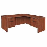 60 X 65 IN. L DESK WITH DOUBLE PEDESTAL DRAWER UNIT- CHERRY <FONT COLOR=GREEN>-FREE SHIPPING-</FONT> 60 X 65 IN. L DESK WITH DOUBLE PEDESTAL DRAWER UNIT- CHERRY <FONT COLOR=GREEN>-FREE SHIPPING-</FONT>