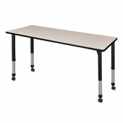 66 X 24 IN. HEIGHT ADJUSTABLE MOBILE CLASSROOM ACTIVITY TABLE- MAPLE <FONT COLOR=GREEN>-FREE SHIPPING-</FONT>