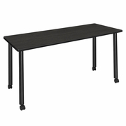 66 X 24 IN. MOBILE TRAINING SEMINAR TABLE- ASH GREY TOP, BLACK LEGS <FONT COLOR=GREEN>-FREE SHIPPING-</FONT>
