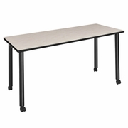 66 X 24 IN. MOBILE TRAINING SEMINAR TABLE- MAPLE TOP, BLACK LEGS <FONT COLOR=GREEN>-FREE SHIPPING-</FONT>